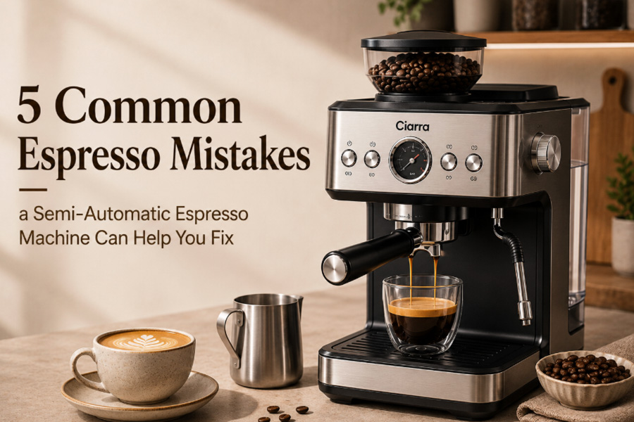 5 Common Espresso Mistakes a Semi Automatic Espresso Machine Can Help You Fix